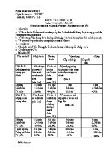 Giáo án Công nghệ Lớp 8 - Tiết 53 Kiểm tra học kì II - Năm học 2016-2017